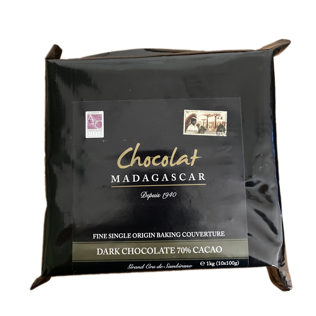 1 kg de chocolat de couverture noir 70%