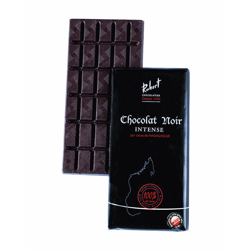 Tablette de chocolat noir intense 100%
