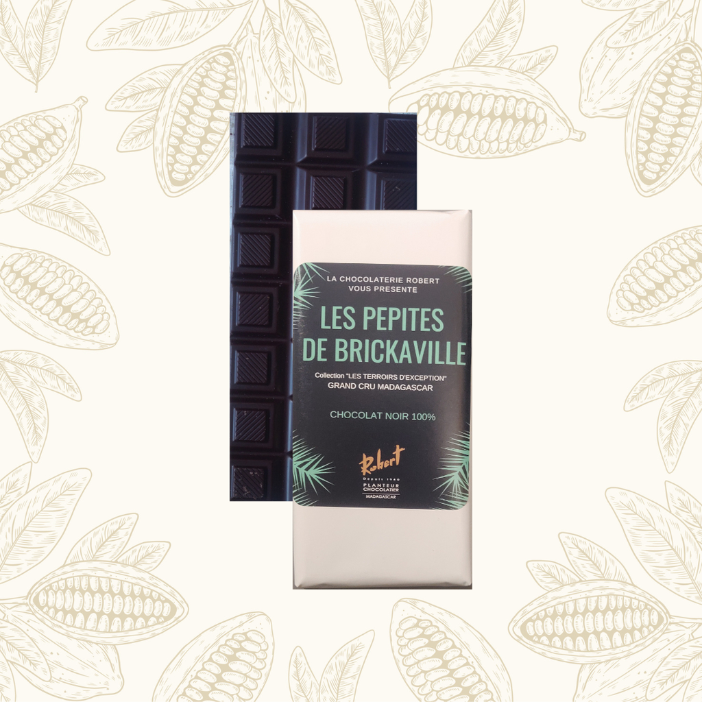 Tablette de chocolat noir 100% &quot;LES PEPITES DE BRICKAVILLE&quot;