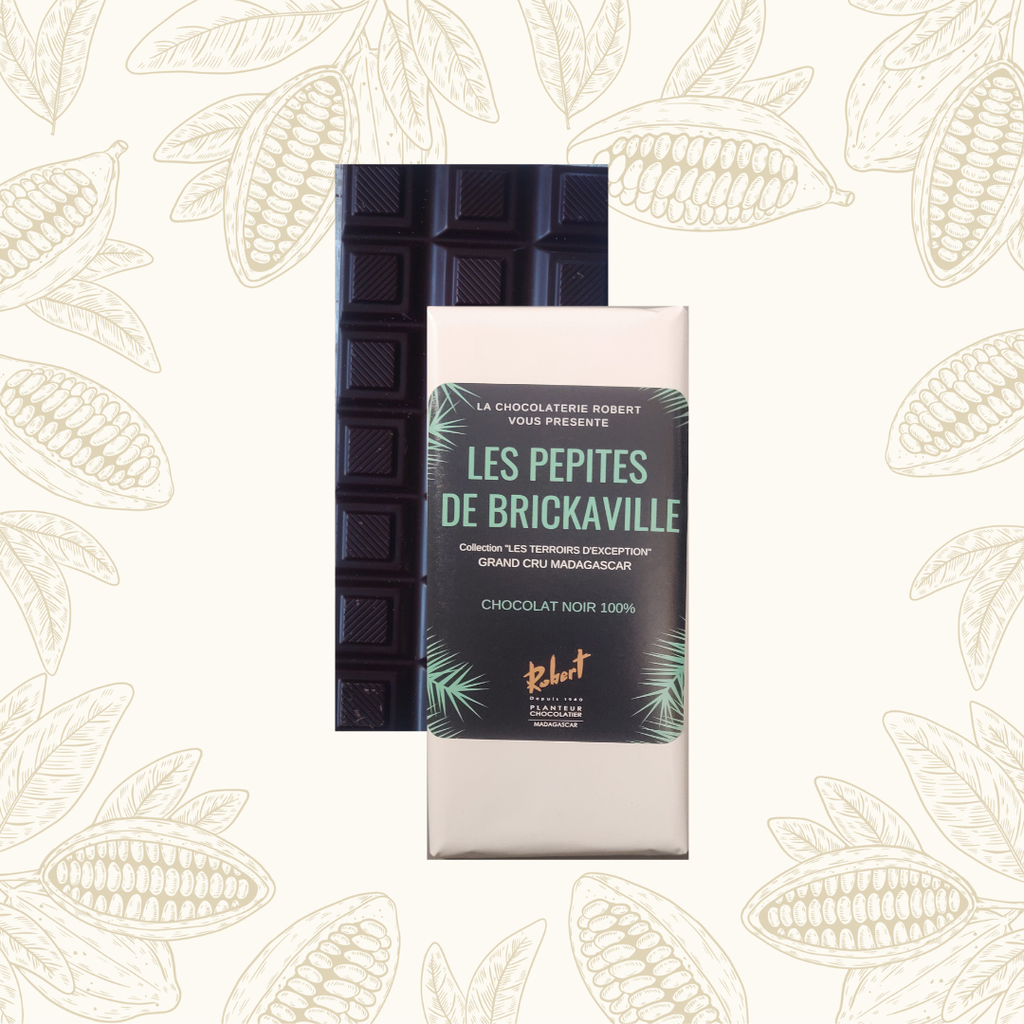 Tablette de chocolat noir 100% "LES PEPITES DE BRICKAVILLE"
