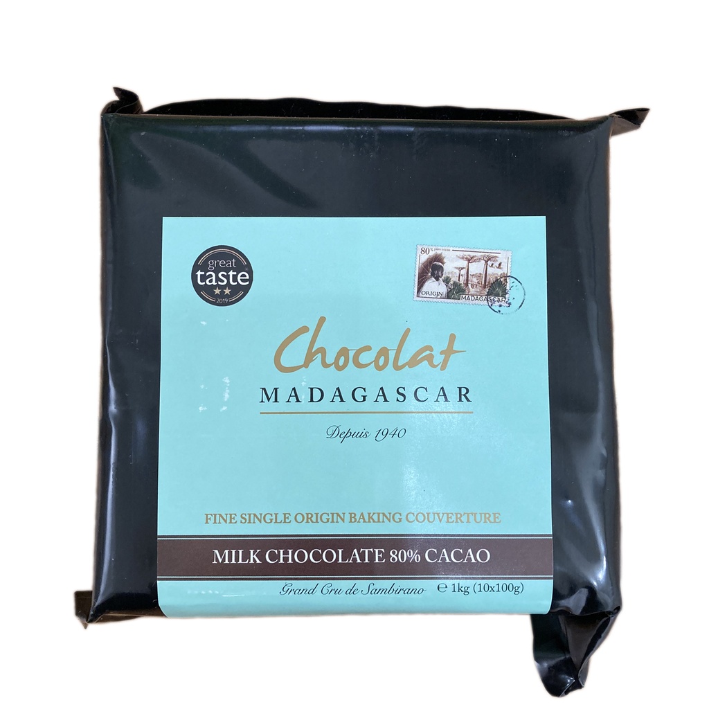 1 kg de chocolat de couverture lait 80%