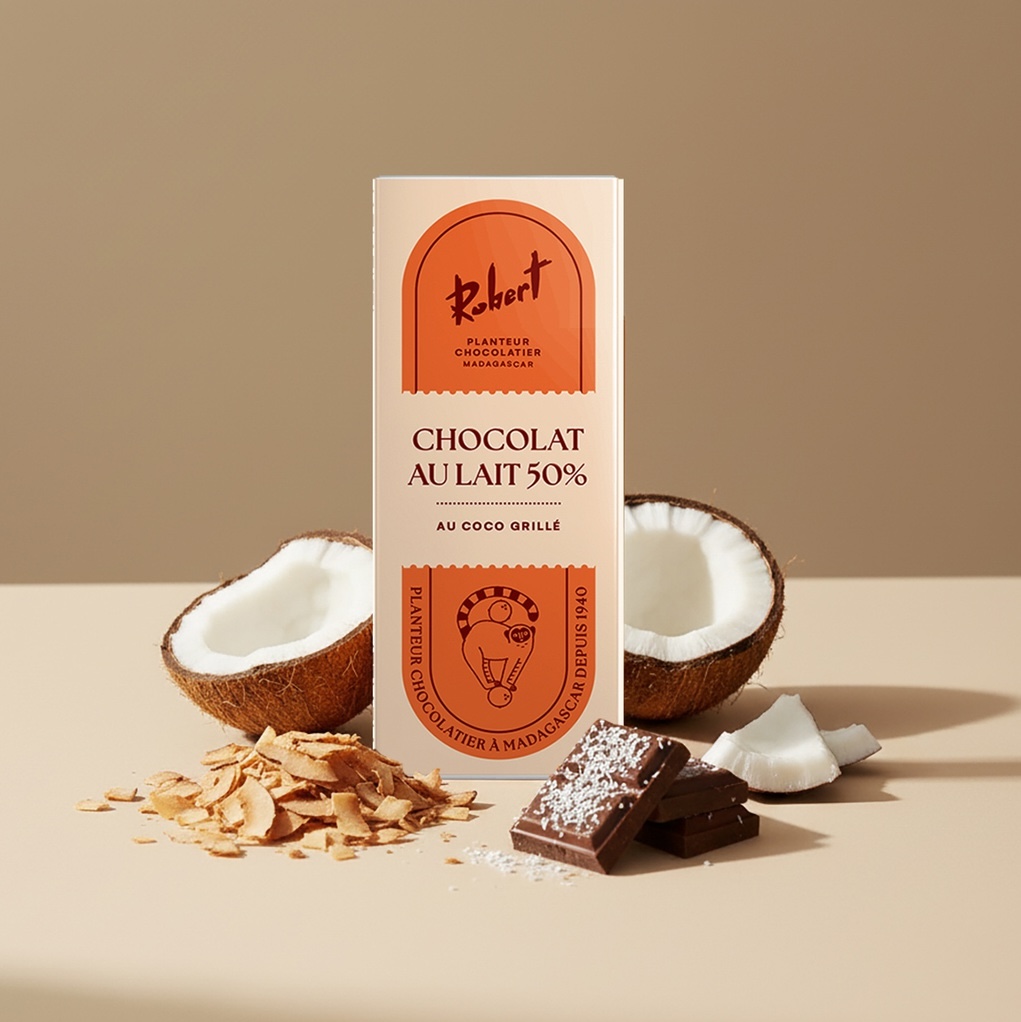 Mini Tablette Chocolat au Lait au Coco Grillé