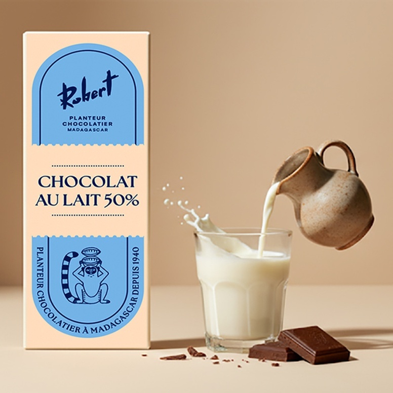 Mini Tablette Chocolat au Lait 50% Cacao