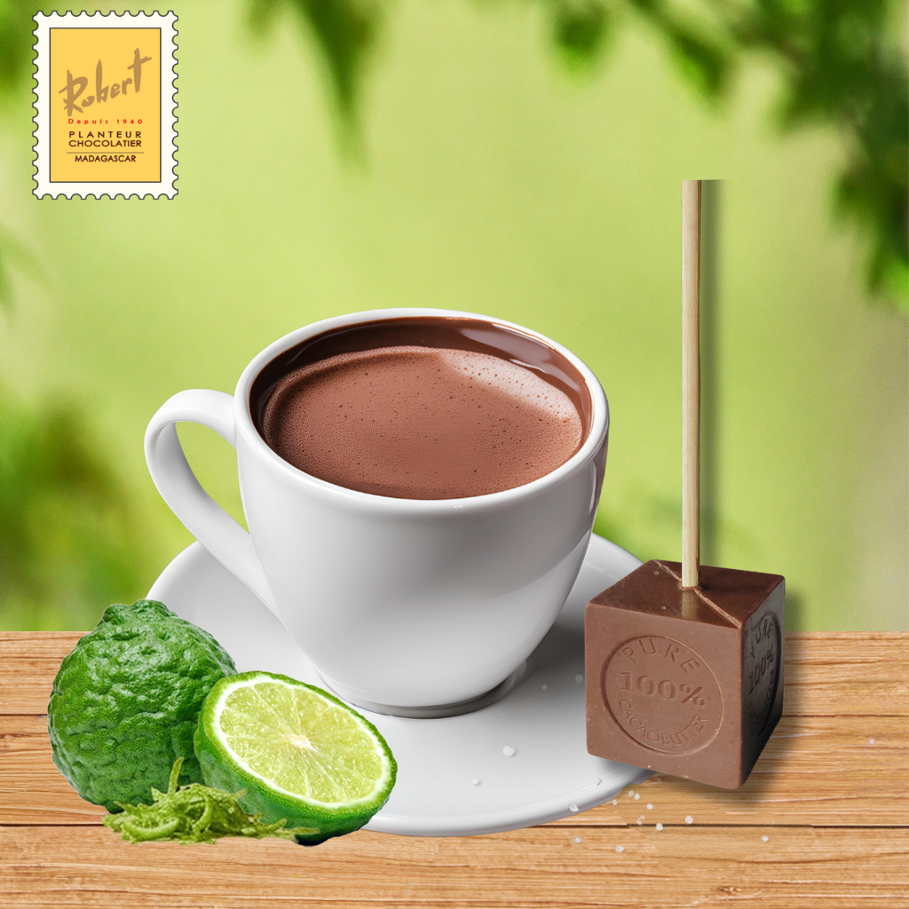 Bâton à Chocolat Chaud - Chocolat Noir au Combava et à la Fleur de Sel