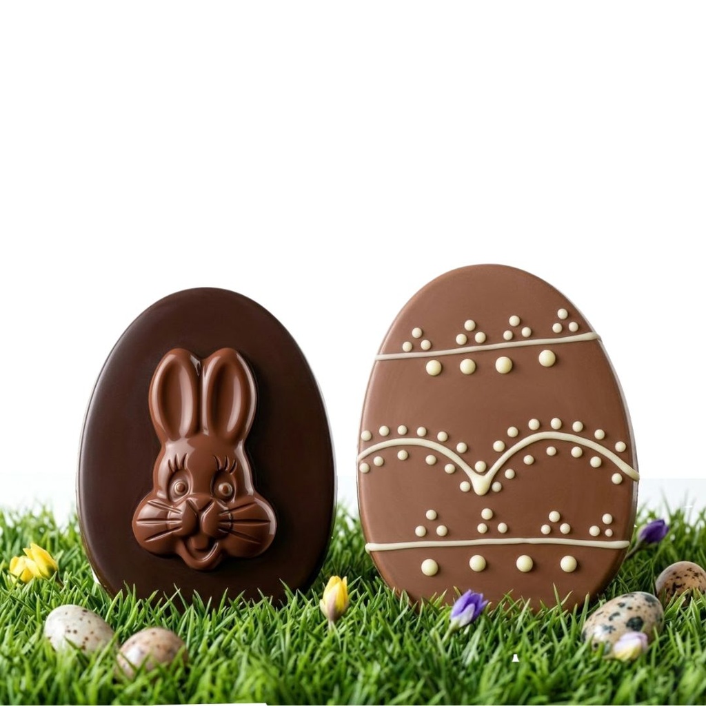 Duo Œufs de Pâques aux Fruits – Chocolat Noir &amp; Chocolat Lait