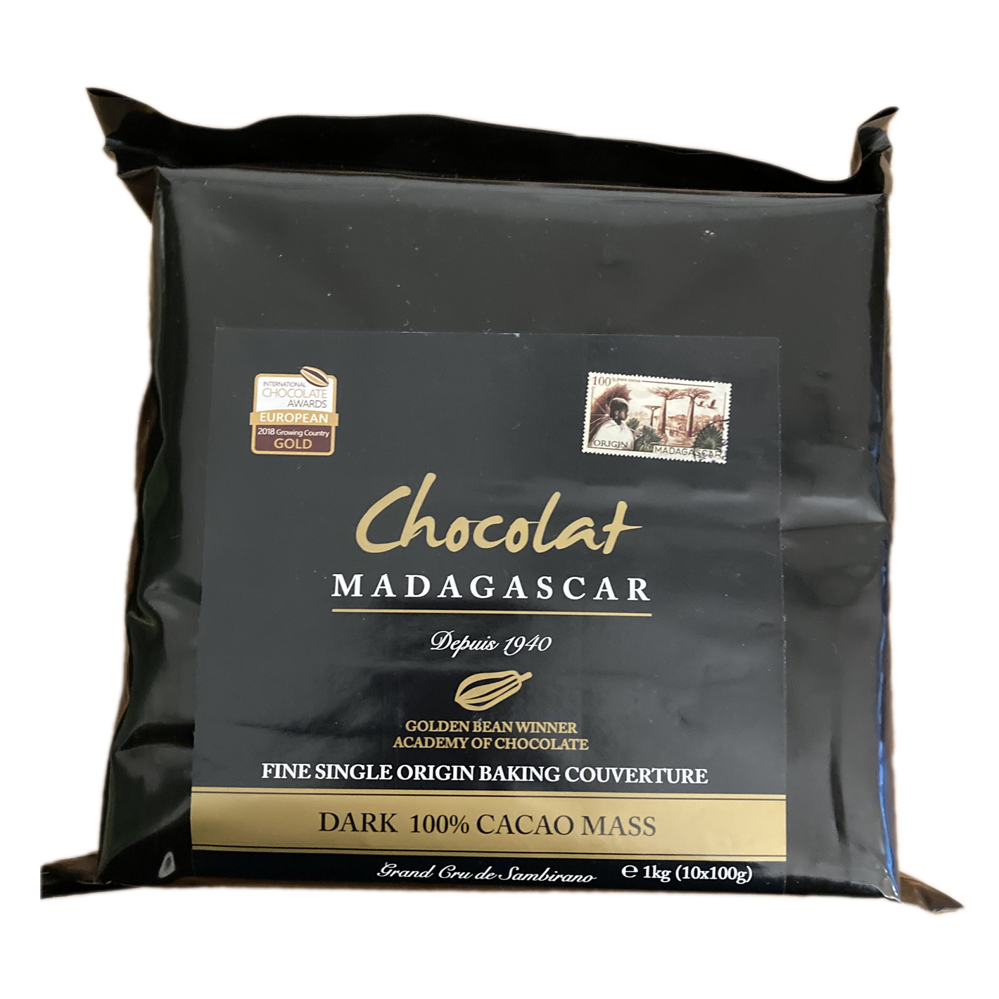 [CDC08] 1kg de chocolat de couverture noir 100% 