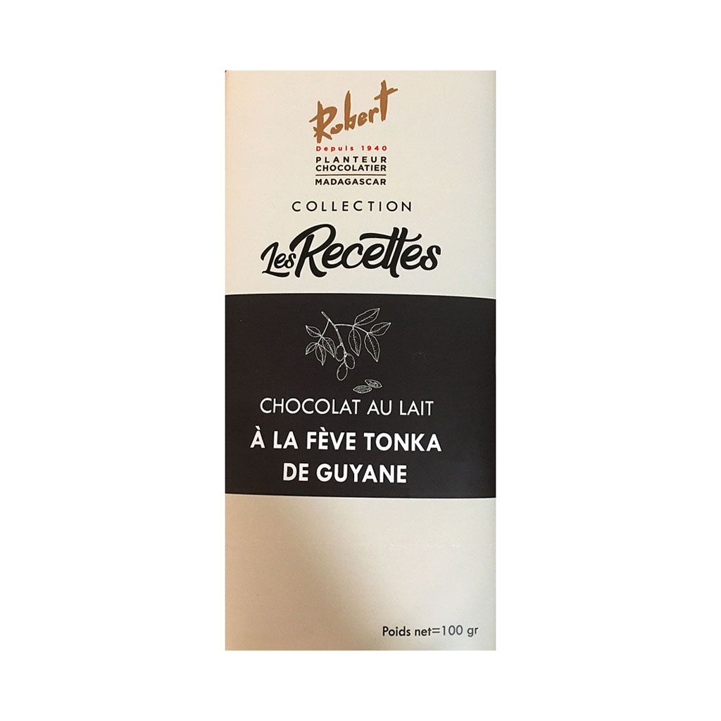 [TE02BIS] Tablette de chocolat au lait à la fève tonka de Guyane