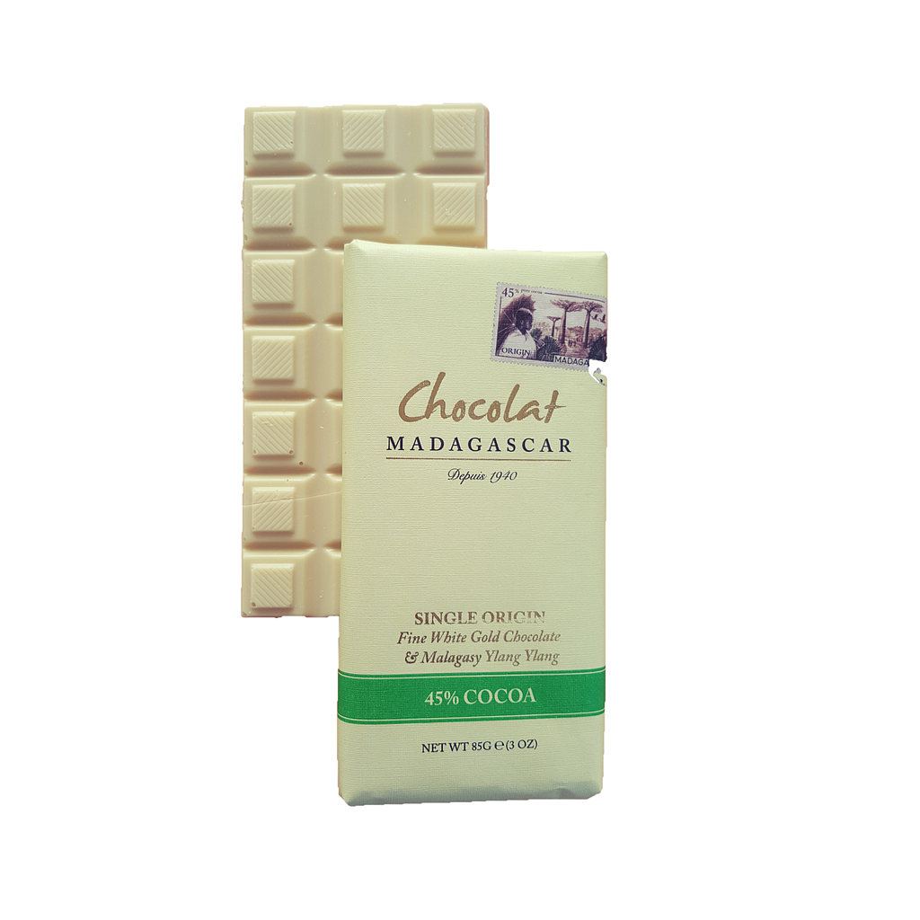 [TCM07] Tablette de chocolat blanc 45% à l'Ylang Ylang
