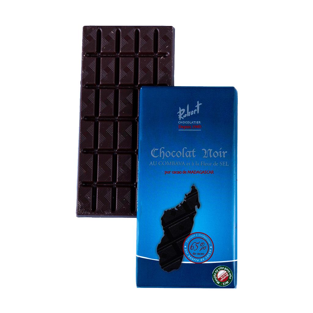 [TR04] Tablette de chocolat noir 65% au combava et fleur de sel