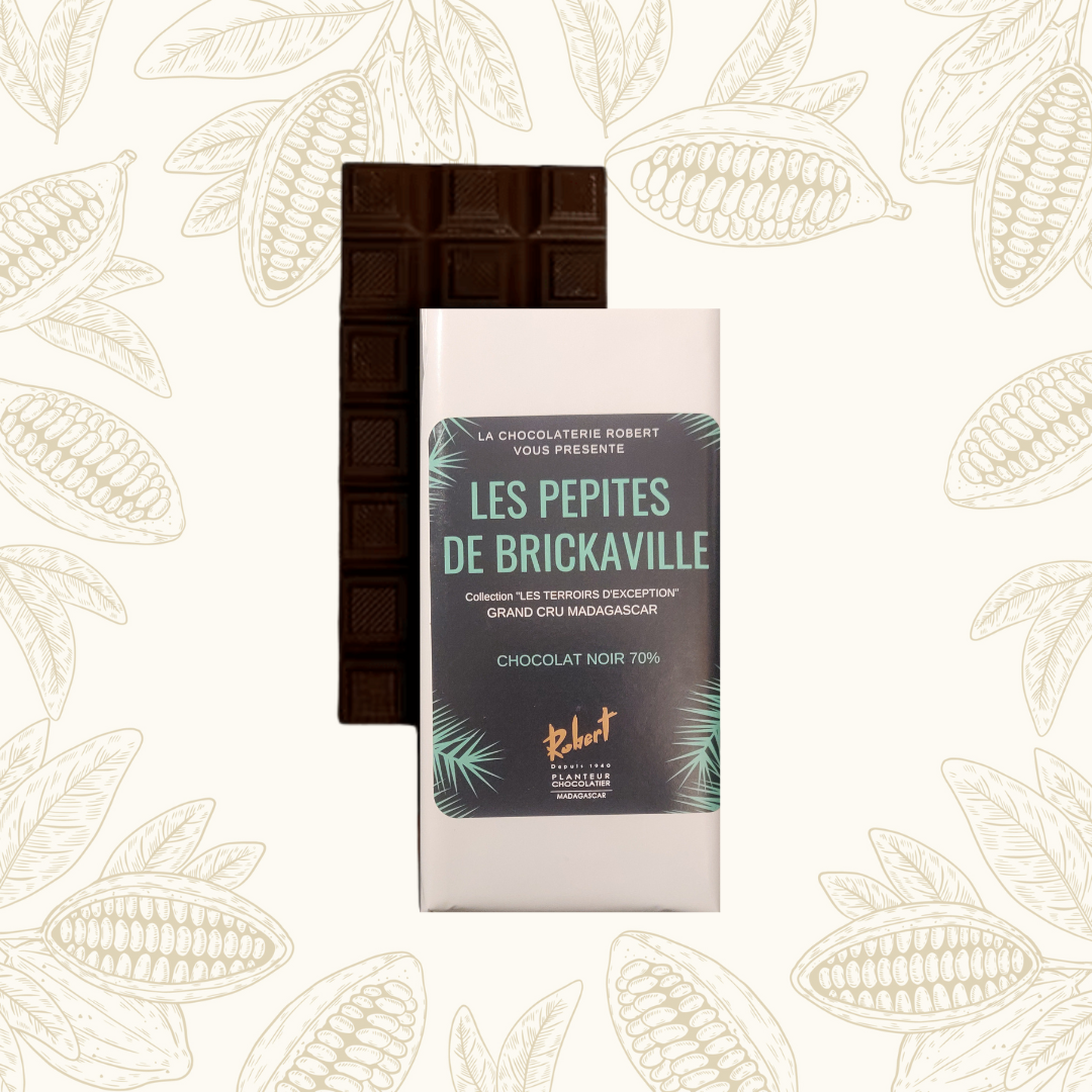 [TE012BIS] Tablette de chocolat noir 70% "LES PEPITES DE BRICKAVILLE"